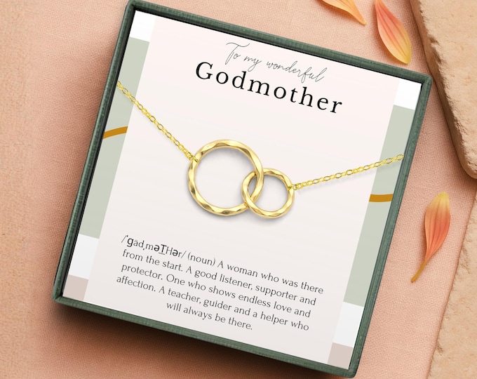 Godmother baptism gift necklace • Godmother goddaughter necklace gift • Godmother proposal gift • Will you be my godmother Sterling silver