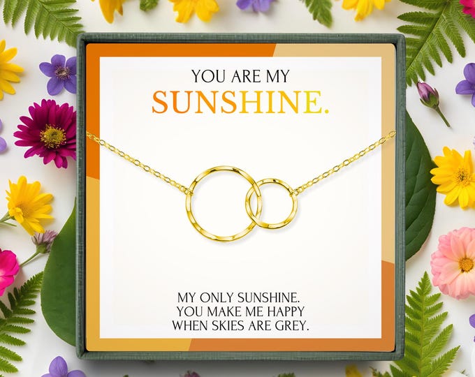 You are my sunshine necklace | Mom birthday gift from daughter | Daughter gift from mom | Gift for mom from daughter | Mothers day necklace