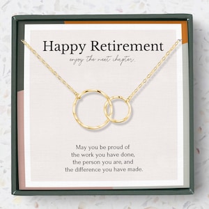 Cadeaux de retraite pour femmes | Un collègue laisse un cadeau | Collier de retraite | Bijoux pour la retraite | Cadeaux pour les collègues | Cadeau de départ