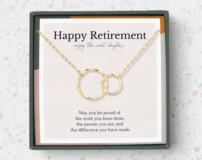 Retirement gifts for women | Coworker leaving gift | Retirement necklace | Jewelry for retirement | Gifts for coworkers | Leaving job gift