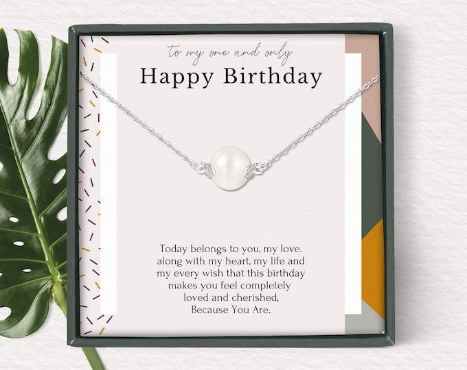 Birthday gift for wife, Bday present from boyfriend, Woman partner dainty necklace, Jewelry bday gift for girlfriend, Fiance birthday gift