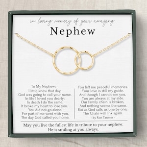 Nephew memorial gift | Memory gifts for loss of loved one | Bereavement gift | Memorial necklace | Nephew remembrance gift | Sympathy gift