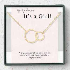 Es ist ein Mädchen Halskette Geschenk für Mama, Baby-Dusche-Geschenk, neue Mutter Geschenk, Geschenk für neues Baby, Neugeborenen Geschenk, Sterling Silber