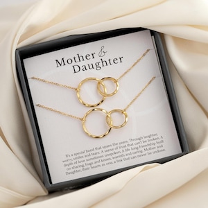 Mother Daughter Necklace • Mothers day Necklace • Mother Daughter Gift • Mother Daughter • Mother Daughter Jewelry • 2 Circles Necklace