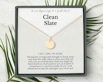 Divorce gift for her • I do I did I'm done necklace • New beginnings gift for women • Clean slate charm necklace •  Fresh start Gift