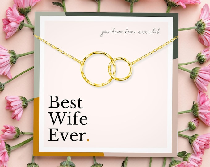 Wife Birthday Gift from Husband | Anniversary Gift for Wife | Best Wife Ever Necklace | Romantic Jewelry Gift for Her