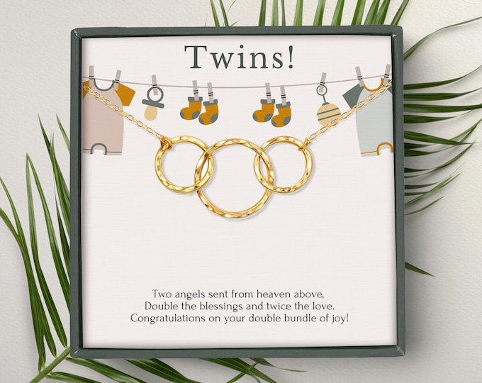 New mom gift jewelry, Mom of twins necklace, Gift for New Mom Necklace, New mommy Gift for first Mother's day, Pregnancy jewelry, Twins mom