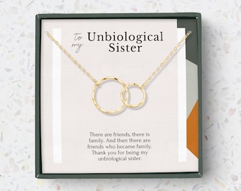 Unbiological Sister Gift, Best Friend Necklace, Big Little Sorority, Soul Sister, Bridesmaid Gift, Sterling Silver