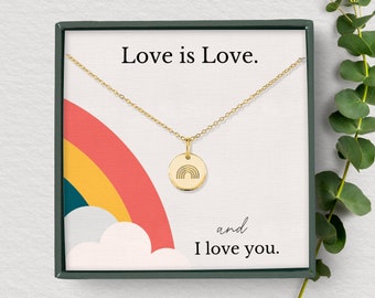 LGBT kettingen cadeau | Lesbische eerste ketting goud en zilver | Vriendin cadeau-ideeën voor lesbiennes | Liefdesketting cadeau voor LGBT