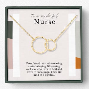 Collana regalo di laurea per infermiere con biglietto con messaggio / Collane di ringraziamento per lei / Regalo di apprezzamento per infermiere / Collana regalo di pensionamento