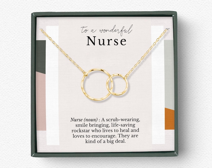 Nurse Graduation Gifts Necklace with Message Card | Thank You Necklaces for Her | Appreciation Gift for Nurse | Retirement Necklace Present