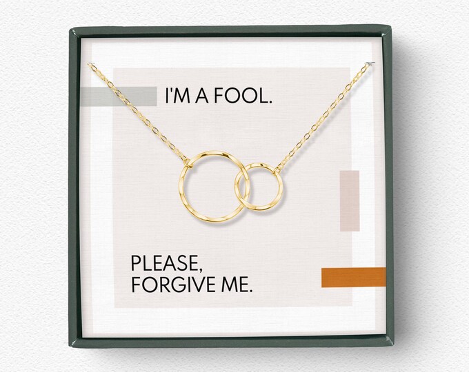 Apology Gift for Her | Forgive Me Jewelry Present For Women | I Am Sorry Necklace Gift | for Friends or Girlfriend from Boyfriend or Partner