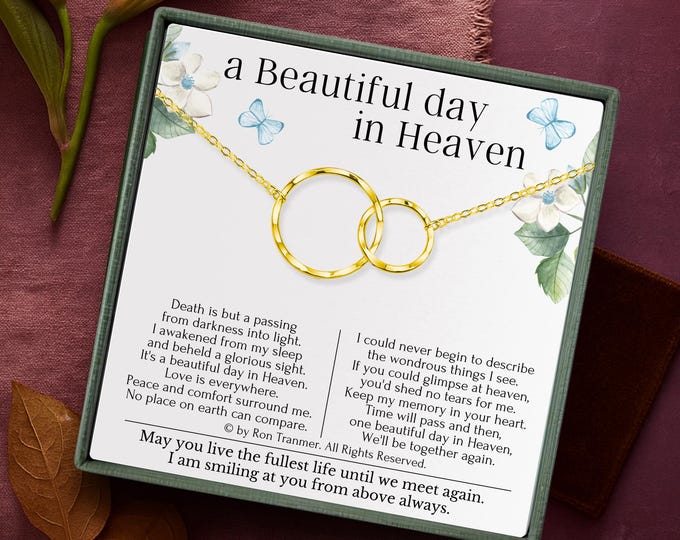 Remembrance necklace | Sympathy gift loss of father | Memorial jewelry for women | Bereavement gift loss of mother | Grief necklace