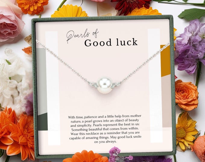 Good Luck Gift Necklace for Woman | Going away gift for coworker | Graduation necklace for her | Lucky charm necklace | Good luck jewelry