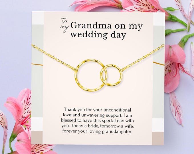 Grandmother of the Bride gift, Grandma of the Bride gift, Wedding gift for Grandma, Rehearsal dinner, Silver necklace