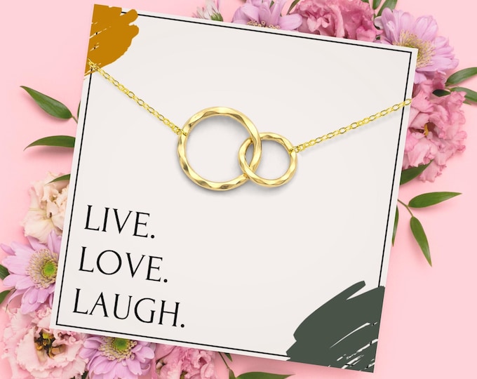 Affirmation Necklace Gifts | Live Love Laugh Necklaces | Positive Affirmation Jewelry for Woman | Motivational Affirmations Gift Ideas