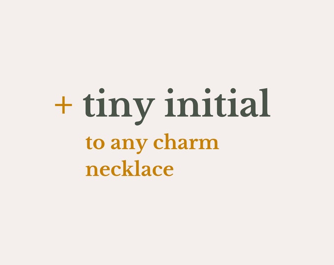 Add a tiny initial charm to my necklace!