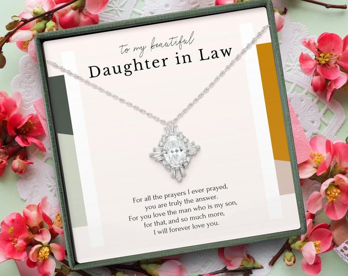 Antique Style Bridal Necklace & Earring Set for Daughter-in-Law – Crystal Clustered Round Diamond Inspired Wedding Jewelry