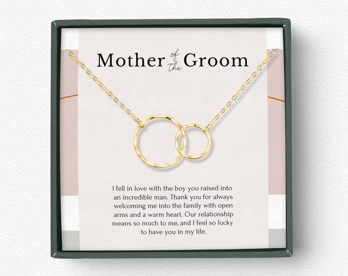 Mother of the Groom gift, Mother in Law Gift from Bride, Sterling Silver,  necklace