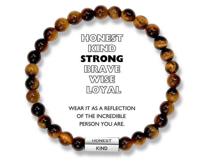 Black Onyx Mens Bracelet Steel Black Onyx & Tigers Eye Beaded Jewelry Husband Gift Boyfriend Gift Dad Gift for Him