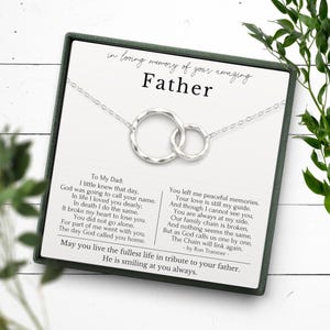 Colar para presentear em memória do pai falecido, presente de condolências pela perda do pai, poema "Corrente Quebrada" ou prata de lei