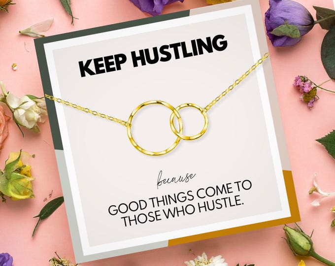 Career Milestone Necklace for Women Entrepreneurs & Working Moms | Sterling Silver Empowering Message Jewelry Gift for New Job Celebration