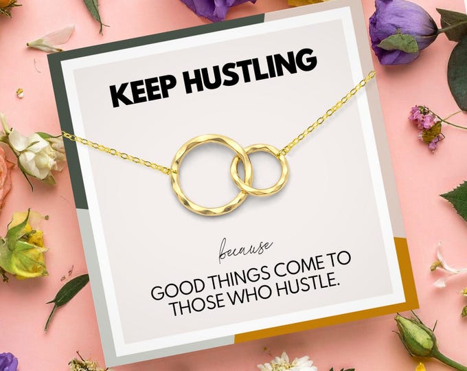 Career Milestone Necklace for Women Entrepreneurs & Working Moms | Sterling Silver Empowering Message Jewelry Gift for New Job Celebration