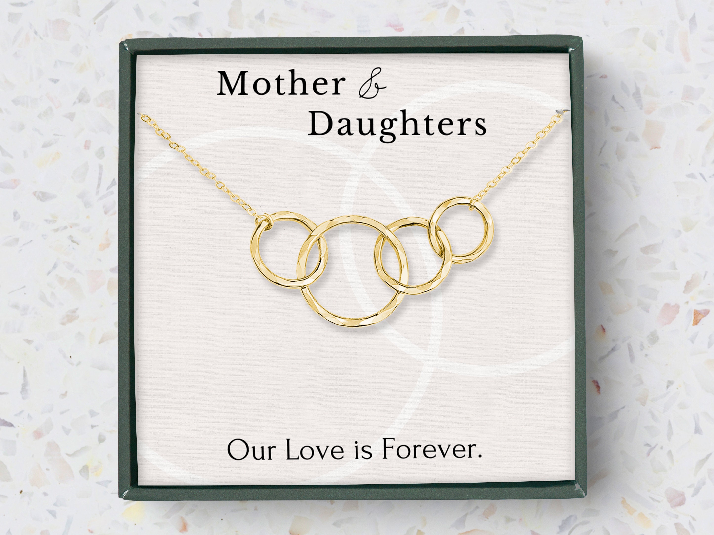 Mother 3 Daughters Necklace 4 Circles 