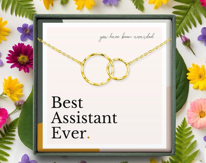 Assistant Gift, Medical, Teaching Assistants, Secretary, Receptionist Gift, Office Gift, Best Assistant Necklace, Appreciation Jewelry