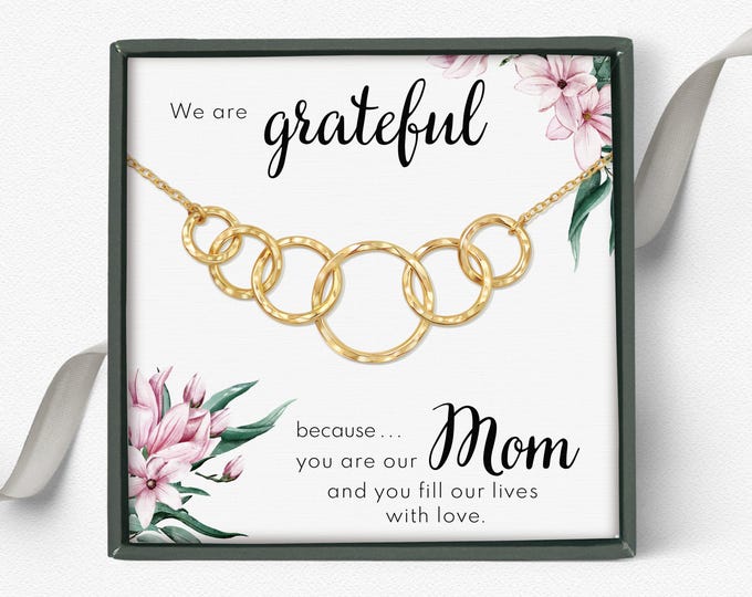 Gift for mom from daughter and son | Mothers day gift necklace | Necklace for mother | Mother daughter gift | Jewelry for mom birthday