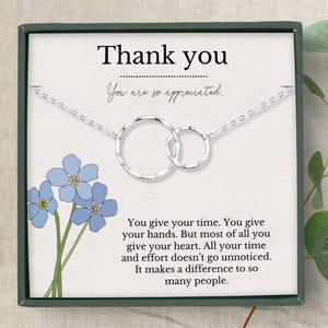 Caregiver Gifts, Caregiver Thank You gifts, Gifts for Caregiver women, Caregiver Appreciation gifts, 14K Gold Filled, Sterling Silver