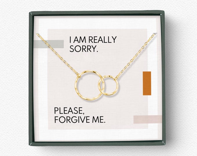 I'm Sorry Necklace for Her | Apology Gift for Girlfriend, Wife or Partner | Forgiveness Jewelry, Thinking of You Gift, Sterling Silver
