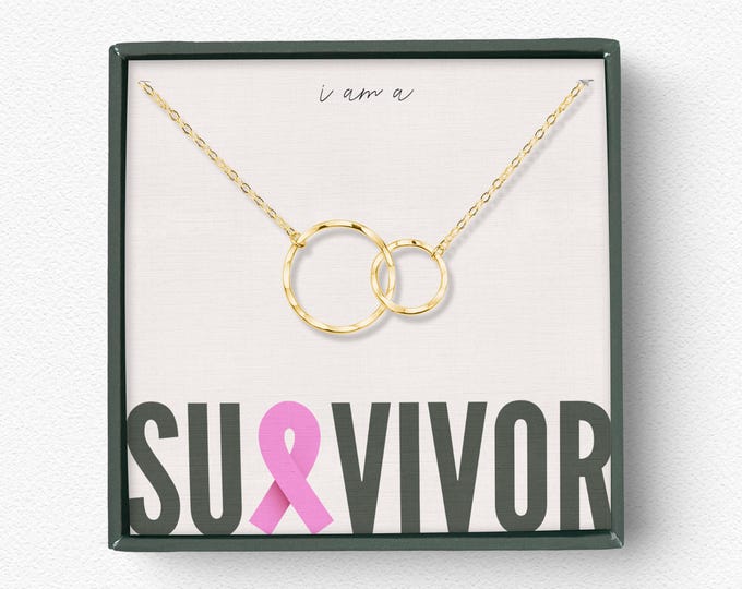 Breast Cancer Survivor necklace Gift, Breast cancer gift after Chemo Mastectomy, Sterling Silver necklace