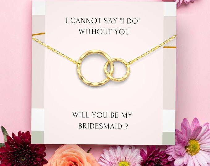 Bridesmaid Proposal Gift Box with Sterling Silver Necklace – Bridal Party Jewelry, Wedding Gift from Bride, Bridesmaid Accessories