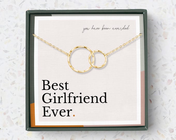 Girlfriend Gift Necklace | Cute Gifts for Girlfriend | Best Girlfriend Ever Gift Idea | Girlfriend Birthday | Valentine’s Day Gift for Her