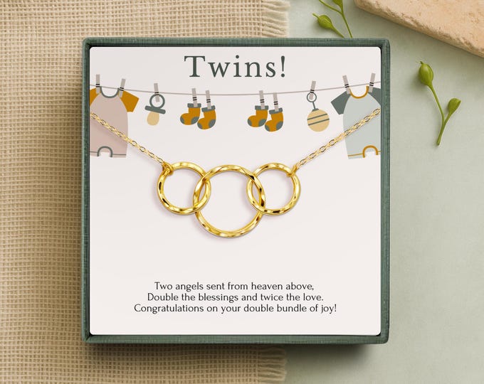 New mom gift jewelry, Mom of twins necklace, Gift for New Mom Necklace, New mommy Gift for first Mother's day, Pregnancy jewelry, Twins mom