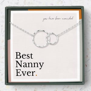 Meilleur cadeau de nounou de tous les temps, cadeau de collier de remerciement pour nounou, cadeau de collier de nounou Merci, meilleur cadeau de nounou de tous les temps, argent,