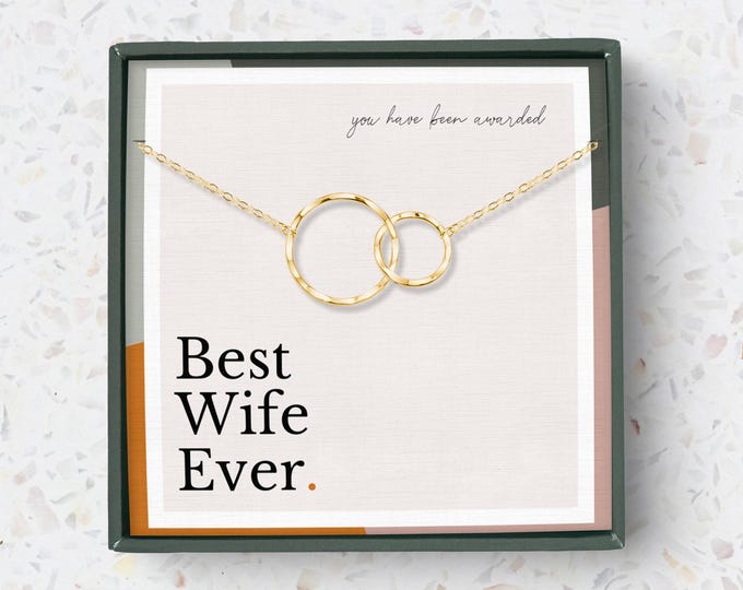 Wife Birthday Gift from Husband | Anniversary Gift for Wife | Best Wife Ever Necklace | Romantic Jewelry Gift for Her