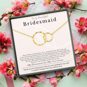 Bridesmaid Necklace Gift, Bridesmaid Thank You Gift, Bridal Party Gift Jewelry, Wedding Party, in Sterling Silver