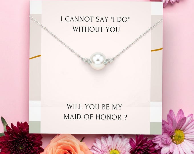 Maid of honor proposal gift | Maid of honor gift from bride | Will you be my maid of honor necklace | Maid of honor jewelry