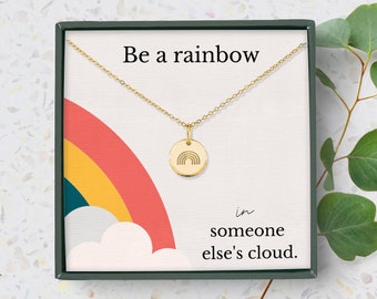 Motivational jewelry for women | Rainbow necklace gift for her | Encouragement gift | Motivational gifts for women | Dainty necklace