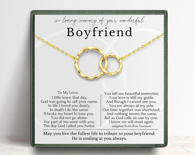 Memorial gifts for loss of boyfriend | Sympathy gift ideas | Memorial necklace | Bereavement jewelry | Memory gifts for loss of loved one