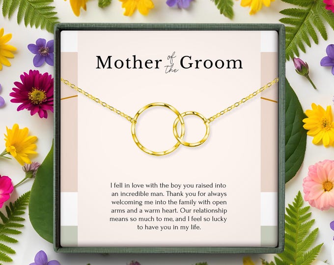 Mother of the Groom gift, Mother in Law Gift from Bride, Sterling Silver,  necklace