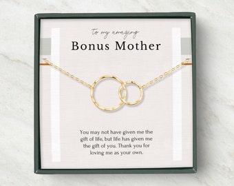 Bonus Mom Necklace Gift, Step Mother Gift from Bride, Mother in Law Gift for from bride, MIL Wedding Gift,