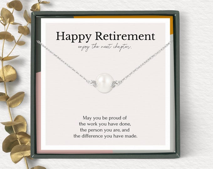 Retirement Gifts for Women | Farewell Necklace Gift | Female Retirement Necklace Gifts with Message Card | Goodbye Jewelry Gift for Coworker
