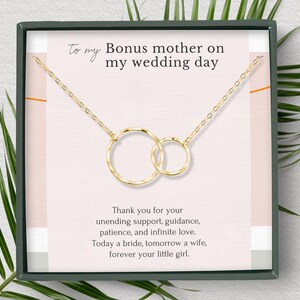 Bonus Mama Hochzeitsgeschenk von der Braut, Geschenk für Stiefmutter am Hochzeitstag, Stiefmutter Geschenk Brautparty, Sterling Silber Schmuck