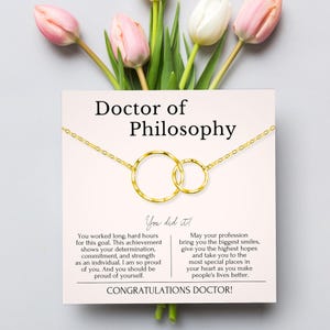 Doktor der Philosophie Graduierung & Herzlichen Glückwunsch Geschenk für Sie, PhD Geschenk für Doktor, Philosophie Studenten, Doktoranden Halskette aus Sterlingsilber