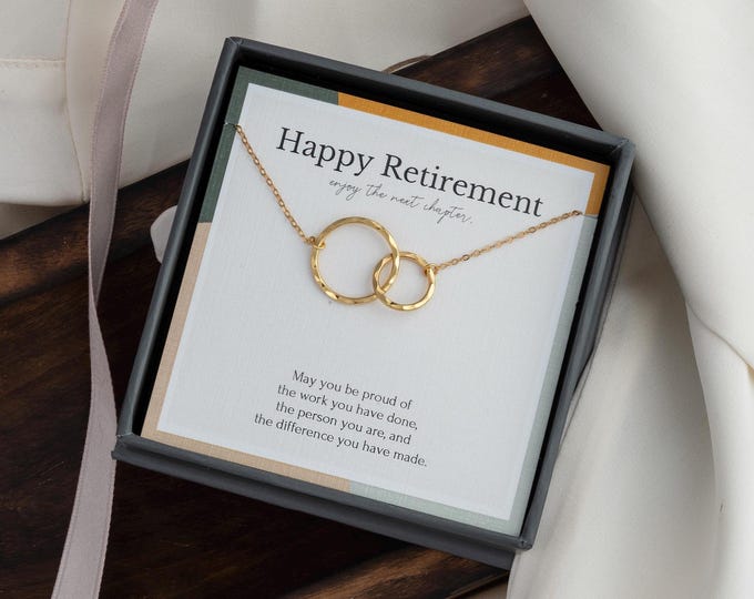 Retirement gifts for women | Coworker leaving gift | Retirement necklace | Jewelry for retirement | Gifts for coworkers | Leaving job gift