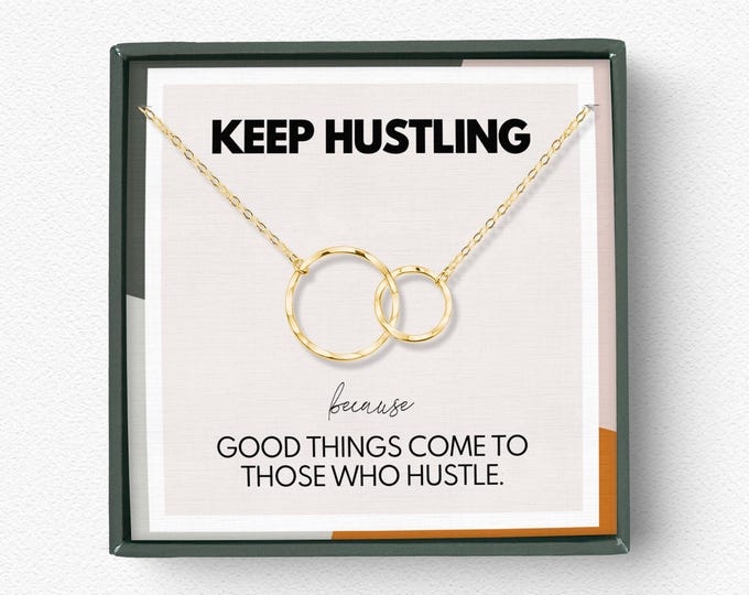 Career Milestone Necklace for Women Entrepreneurs & Working Moms | Sterling Silver Empowering Message Jewelry Gift for New Job Celebration