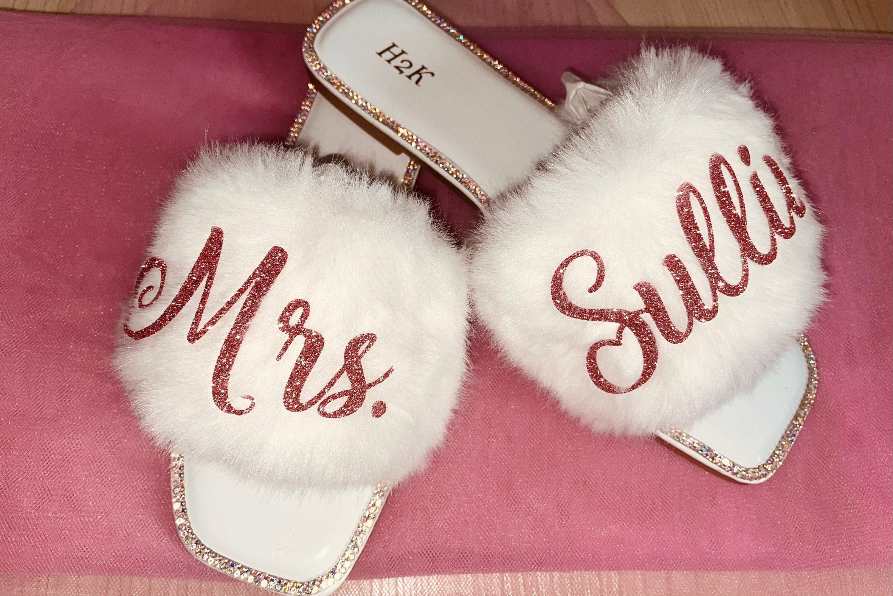 Bride Satin Personalized Robe and Slipper Set. Etsy